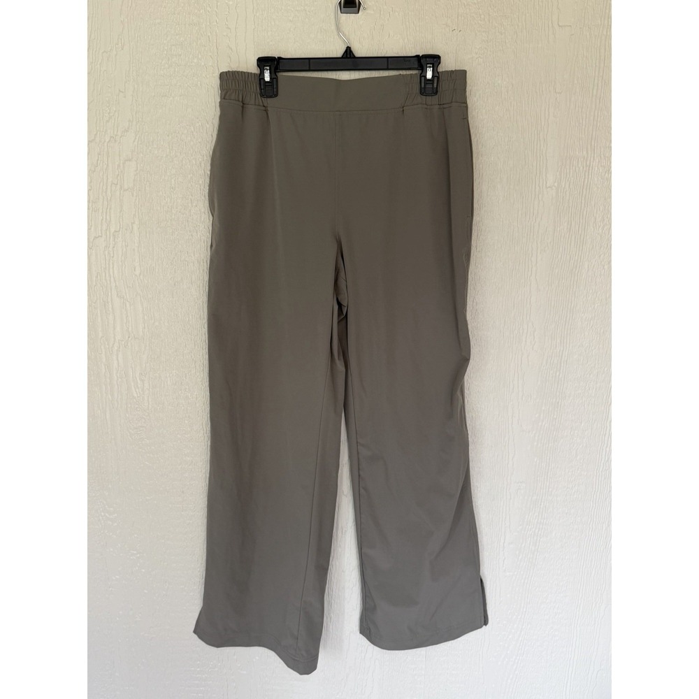 Women's RBX Activewear Exercise Wide-Leg Pants Large Taupe Excellent Condition
